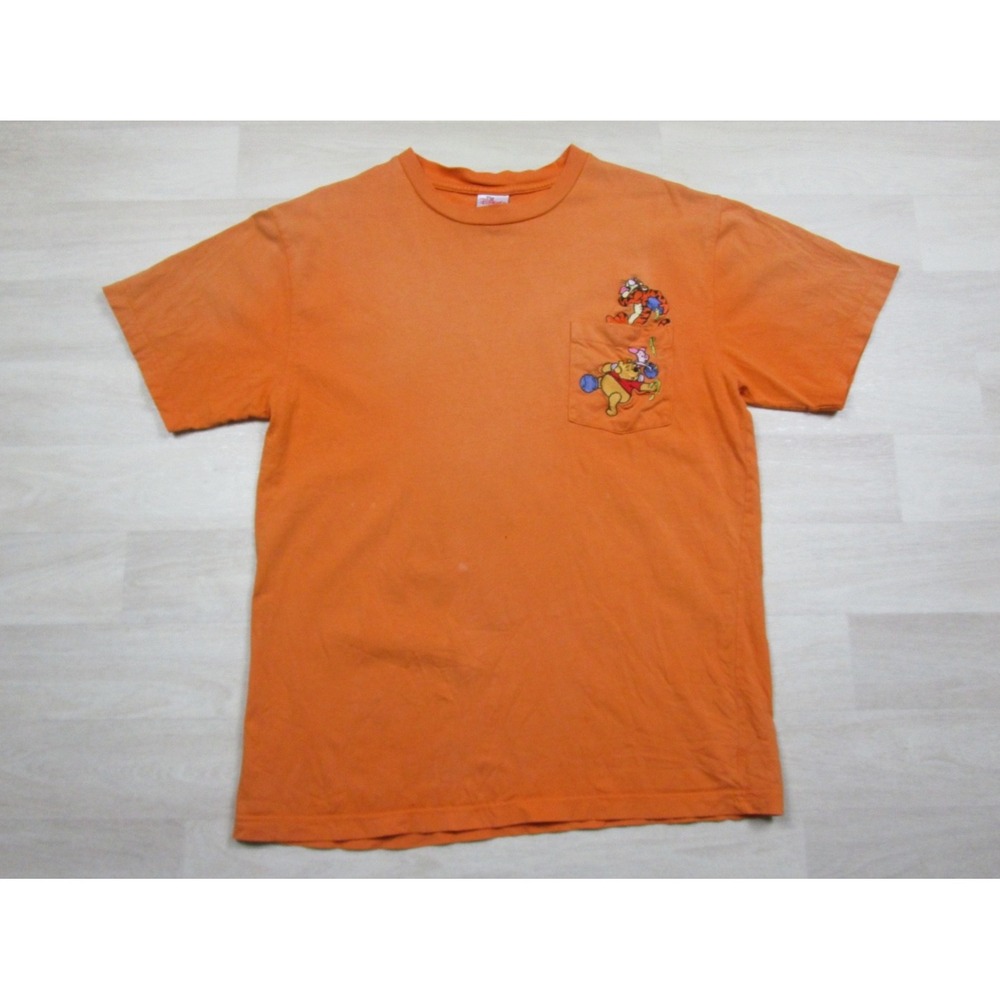 Vintage Y2K Winnie the Pooh Pocket T-Shirt (XL) Piglet Tigger Embroidered